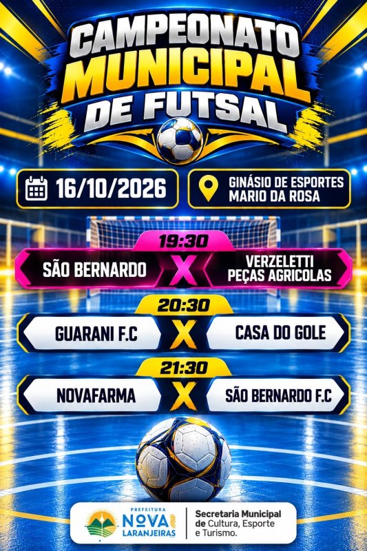Campeonato Municipal De Futsal Começa Nesta Sexta-Feira